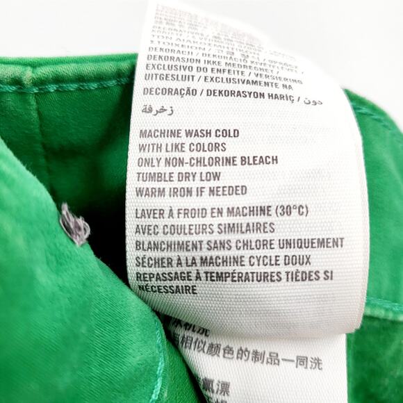 Abercrombie & Fitch Bright Green Cotton Blend Textured Skinny Jeans Women’s Sz 0 - Picture 9 of 9